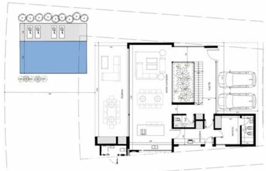 House on an interior lot in Carpinchos, Nordelta