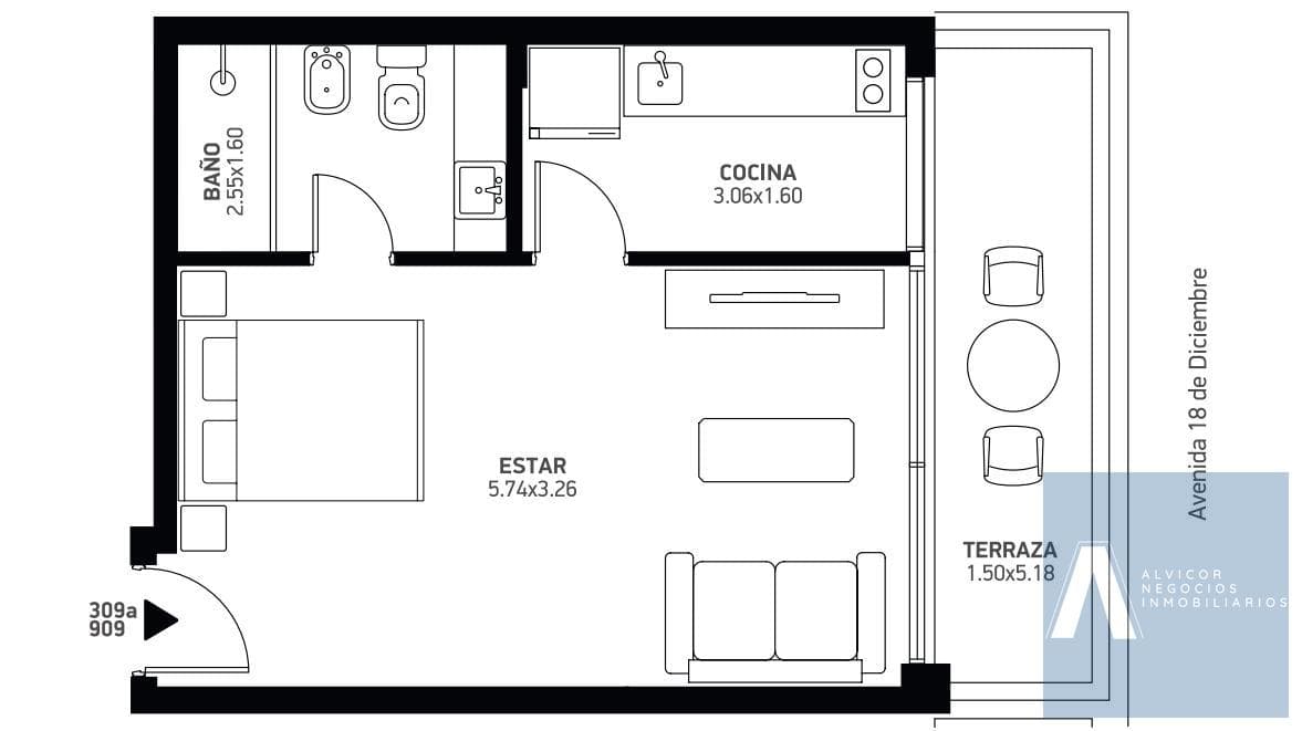 Studio Apartment, For Sale, Malvin REF AP4765360
