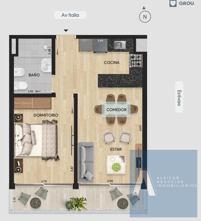 1-Bedroom Apartment for Sale, Parque Batlle AP6232635