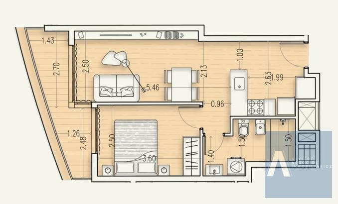 1-Bedroom Apartment for Sale in Malvín AP7686917- 804