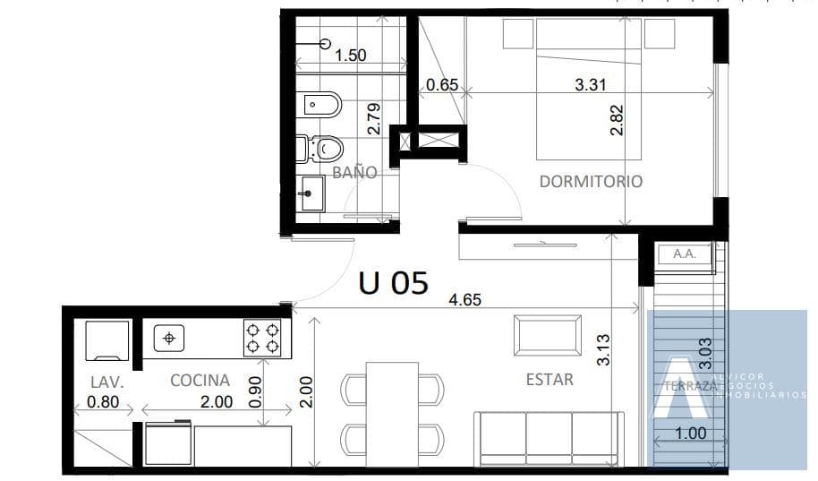 1-Bedroom Apartment for Sale in Cordón, Montevideo AP7875682 - 1105