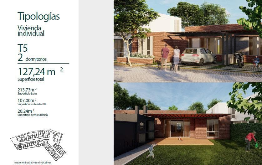 House for Sale in Housing Las Veras: 2-Bedroom Duplex with Patio in Valle Escondido