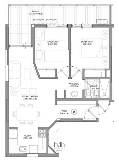 1-Bedroom Apartment for Sale with a Balcony