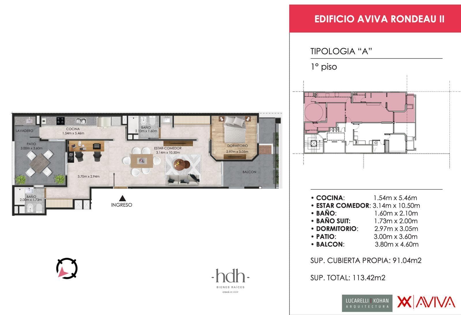 1-Bedroom Apartment for Sale in Nueva Córdoba with AVIVA RONDEAU Amenities