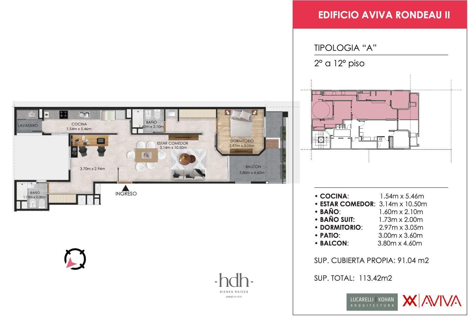 1-Bedroom Apartment for Sale in Nueva Córdoba with AVIVA RONDEAU Amenities