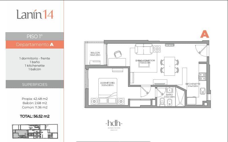Brand-new 1-bedroom apartment for sale in Nueva Córdoba