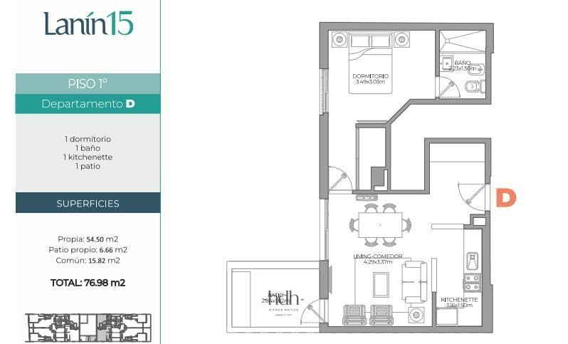 Brand-new 1-bedroom apartment for sale in Nueva Córdoba