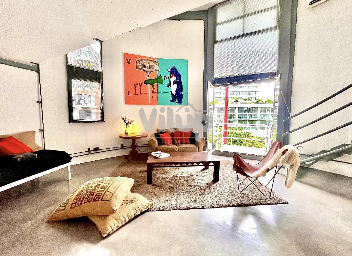 2-Room Temporary Loft Apartment in Palermo Hollywood with Padel, Restaurant, Gym, and Heated Pool