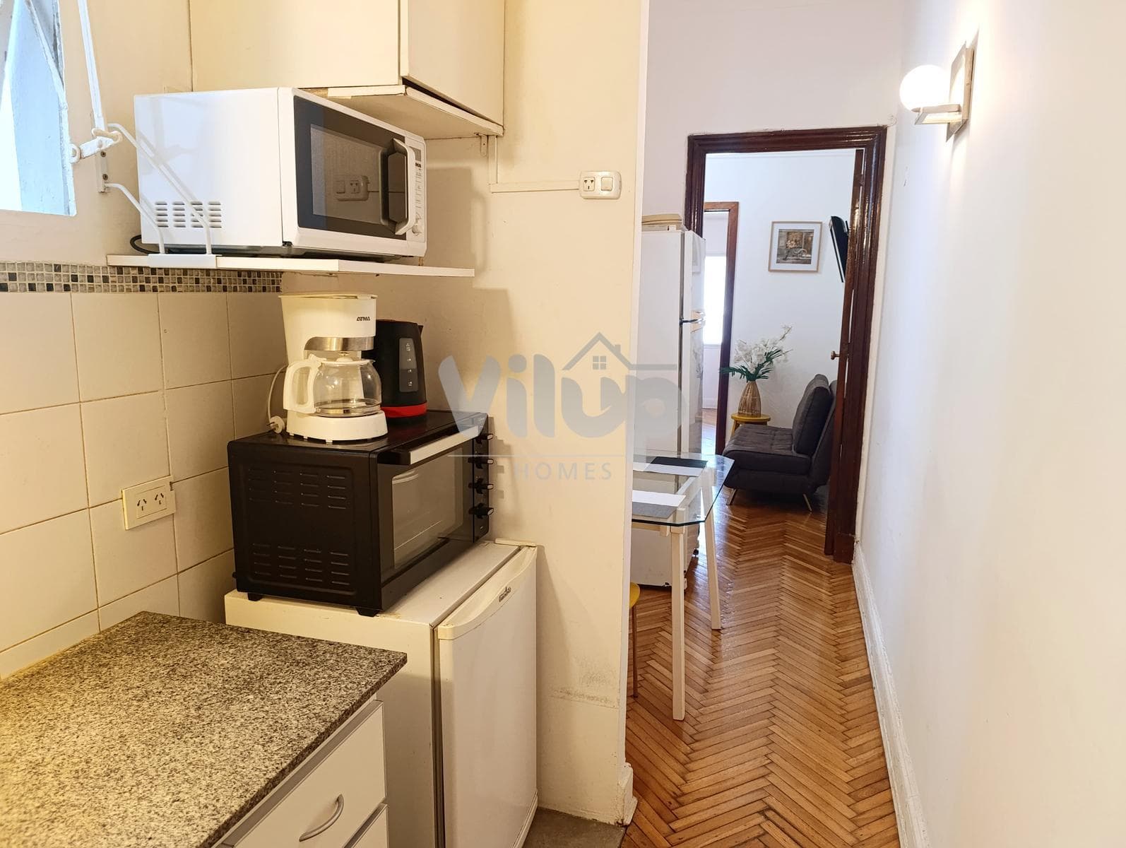 Furnished 2-room temporary apartment in Microcentro