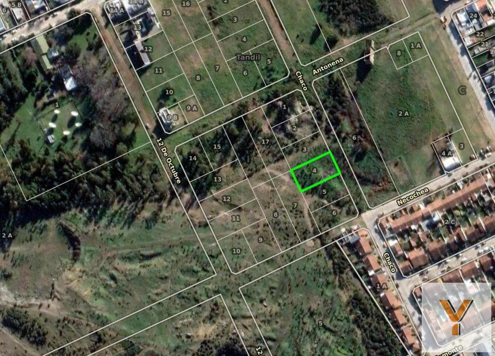 Land for sale - 25.65 x 39.9 meters - Total area: 864 square meters - Tandil