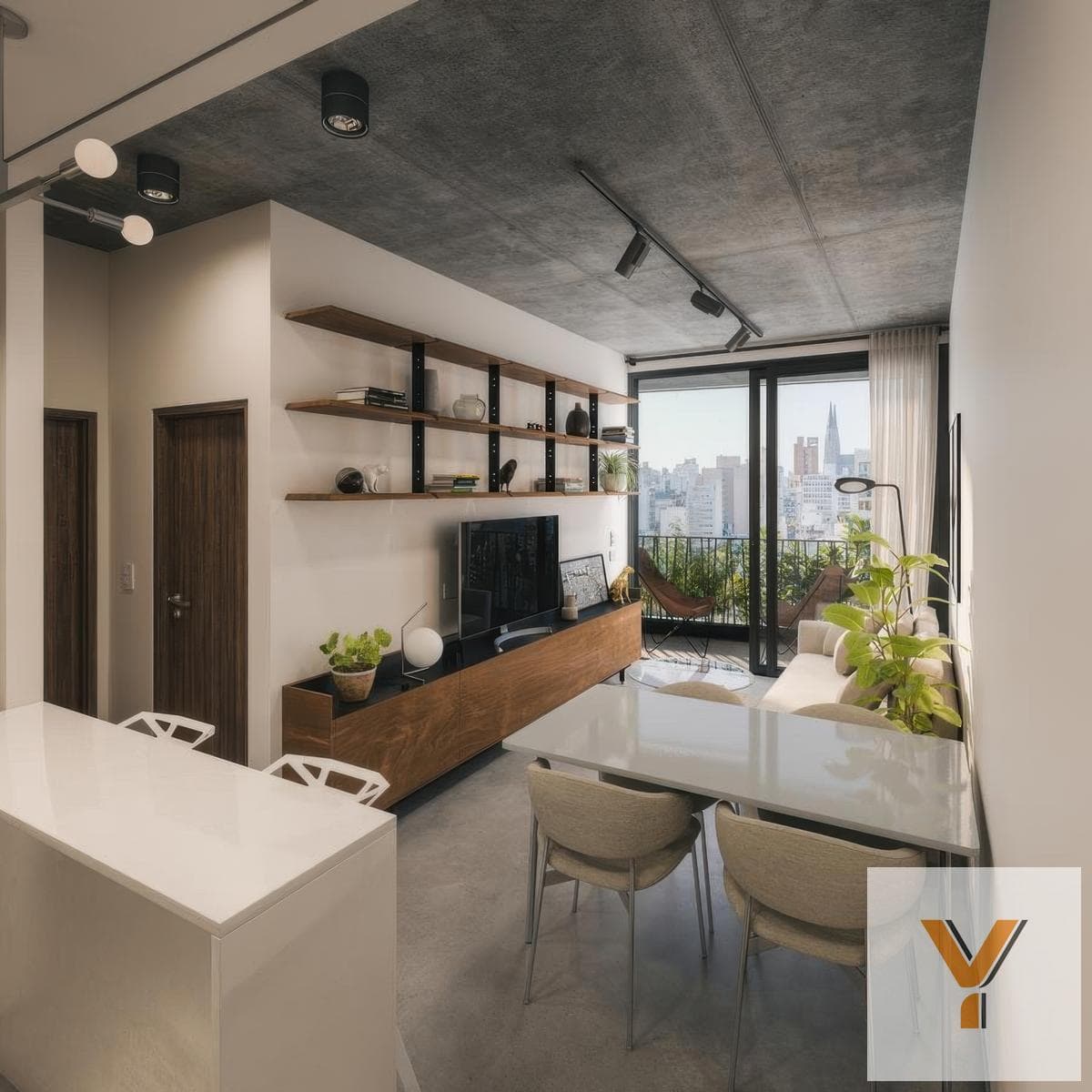 Apartment for sale (under construction) – 1 bedroom – 46 m² total – La Plata – well – development.