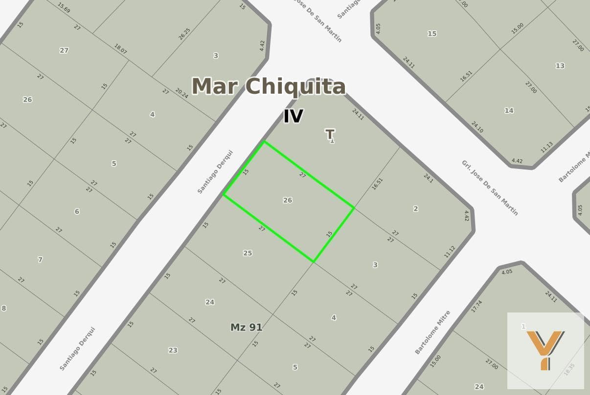 Land for Sale - 405 square meters - Mar Chiquita