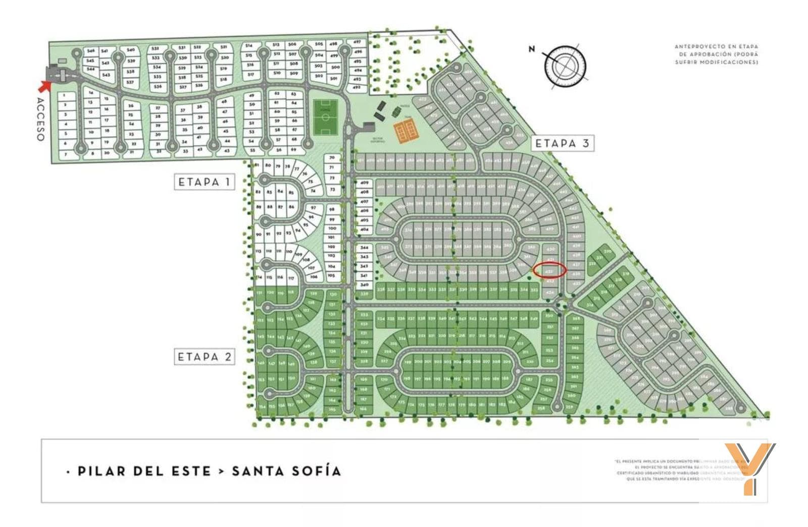 Land for Sale - 491 m² - Santa Sofía, Pilar Del Este