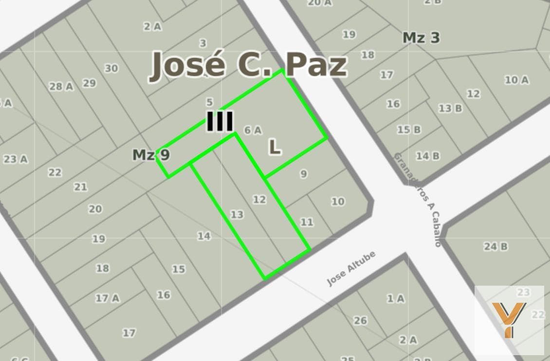 Land for Sale - 1,760 m² - José C. Paz