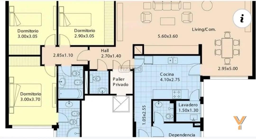 Apartment for Sale - 3 Bedrooms, 4 Bathrooms - Recoleta