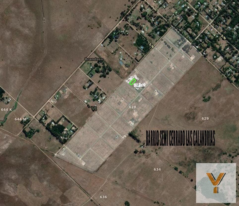 Land for Sale - 1,063.60 m² - Coronel Brandsen