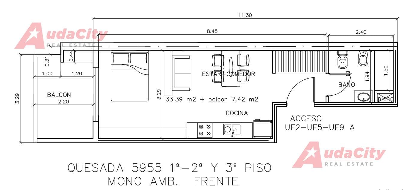 Studio Apartment for Sale in Villa Urquiza, CABA (Pre-Construction)
