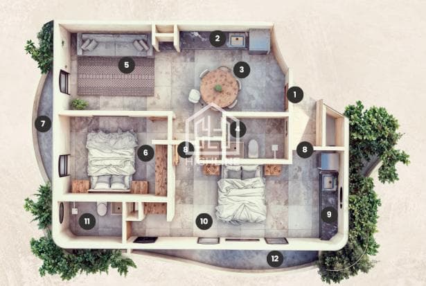 Departamento en venta de 2 habitaciones en Tulum a pocos metros de la playa | Alberca y Gym