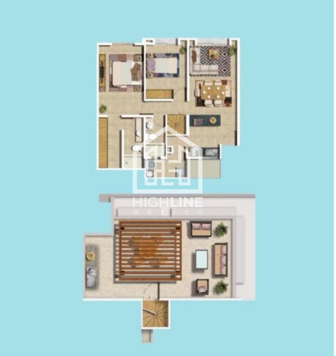DEPARTAMENTO DE 2 HABITACIONES EN PLAYA DE CARMEN A 5 MIN DE LA PLAYA