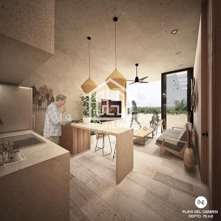 DEPARTAMENTO 2 HABITACIONES CON ALBERCA EN PLAYA DEL CARMEN / PREVENTA