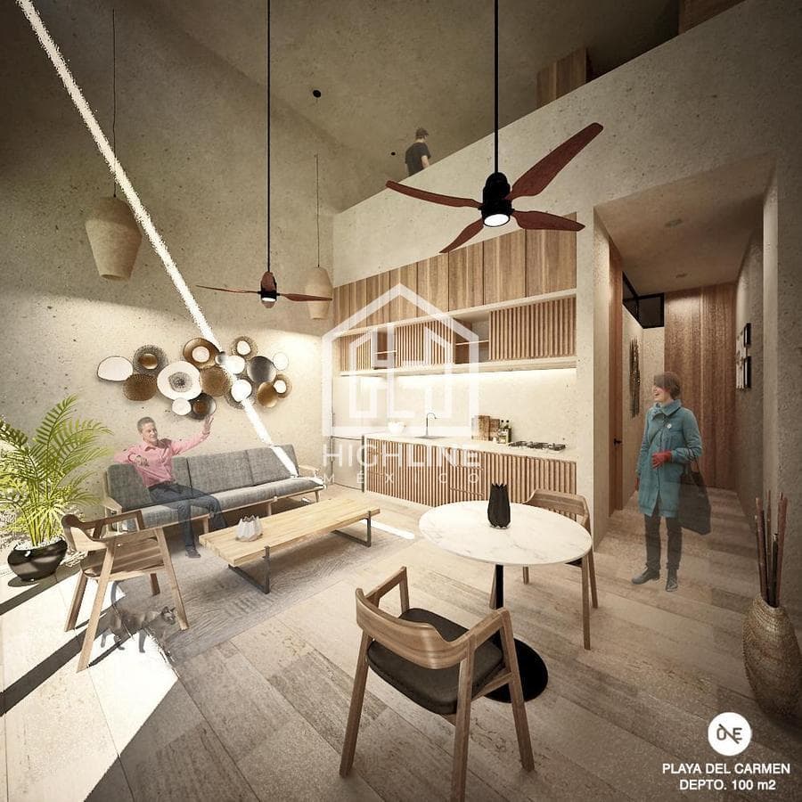 DEPARTAMENTO 2 HABITACIONES CON ALBERCA EN PLAYA DEL CARMEN / PREVENTA
