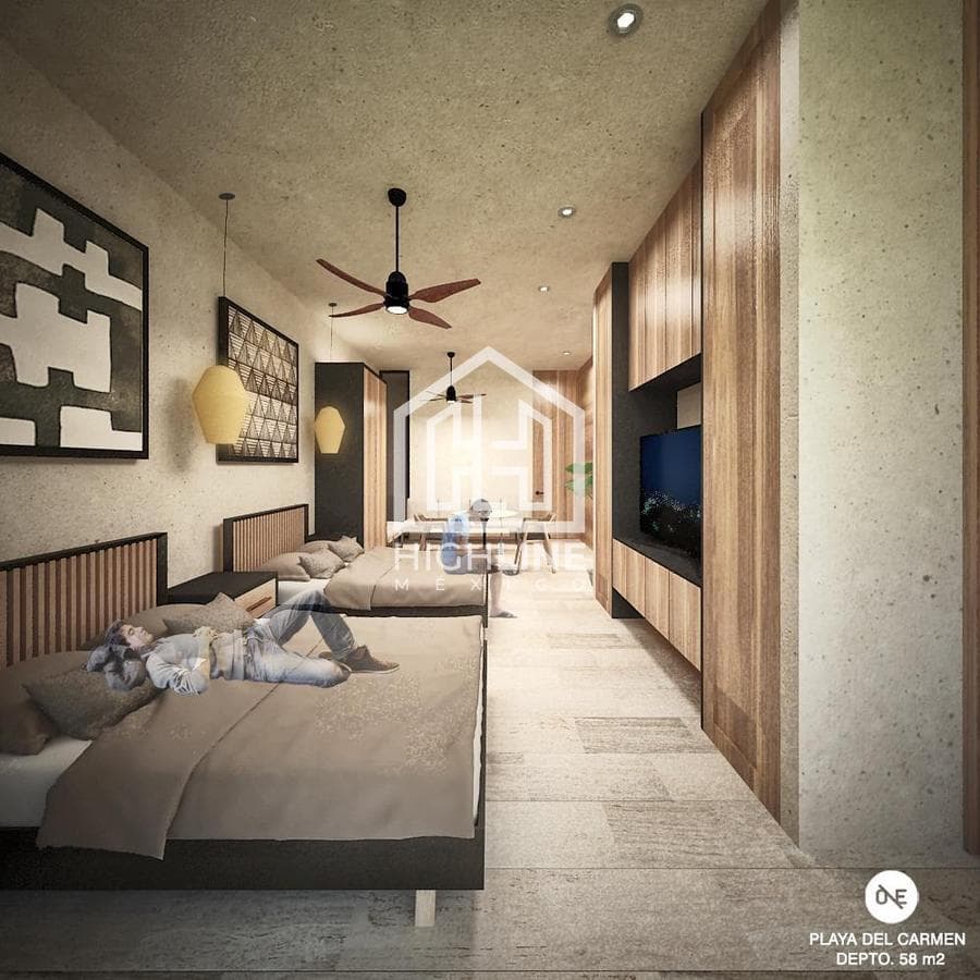 DEPARTAMENTO 2 HABITACIONES CON ALBERCA EN PLAYA DEL CARMEN / PREVENTA