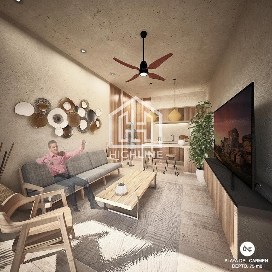DEPARTAMENTO 2 HABITACIONES CON ALBERCA EN PLAYA DEL CARMEN / PREVENTA
