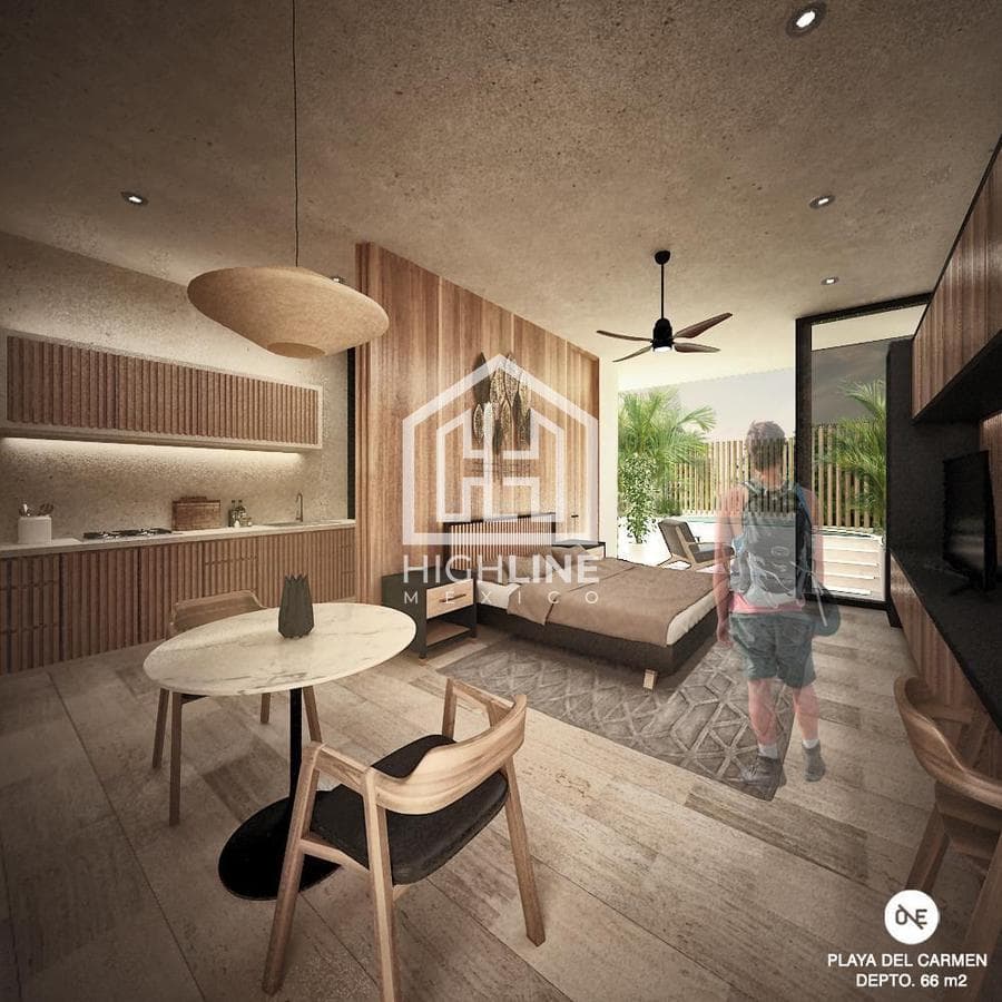 DEPARTAMENTO 2 HABITACIONES CON ALBERCA EN PLAYA DEL CARMEN / PREVENTA