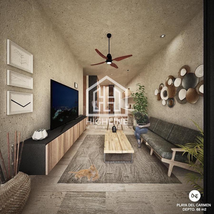 DEPARTAMENTO 2 HABITACIONES CON ALBERCA EN PLAYA DEL CARMEN / PREVENTA