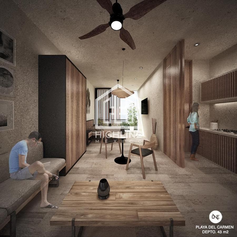 DEPARTAMENTO 2 HABITACIONES CON ALBERCA EN PLAYA DEL CARMEN / PREVENTA