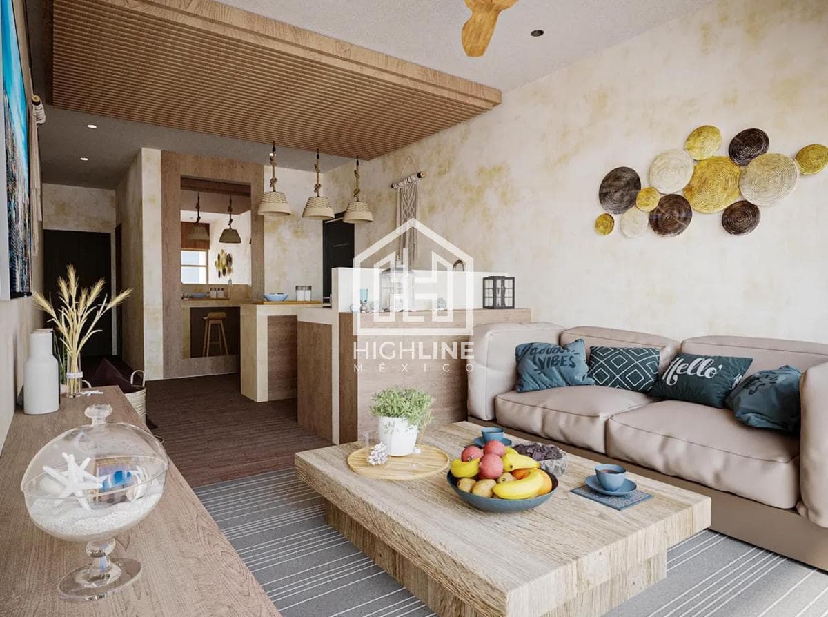 DEPARTAMENTO EN VENTA EN PRIMERA LÍNEA DE MAR, EQUIPADO Y AMUEBLADO EN MAHAHUAL.