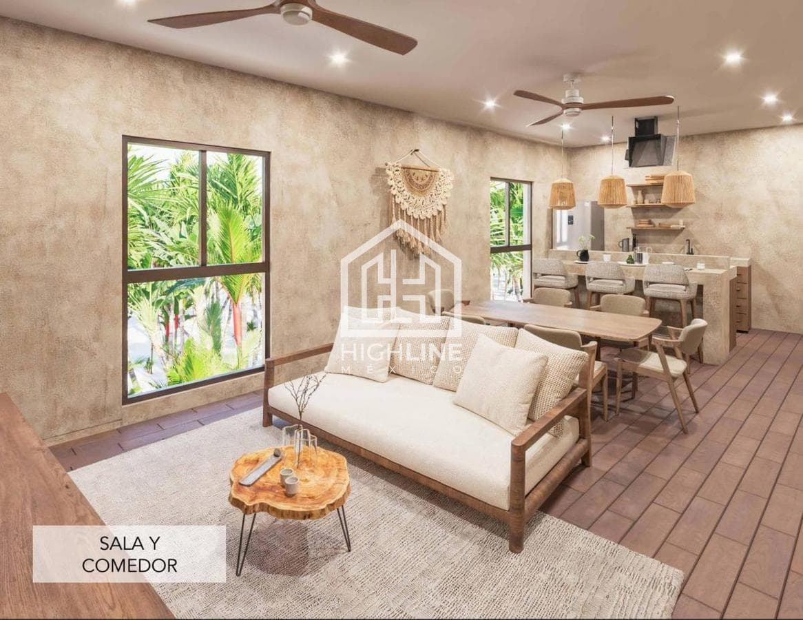 DEPARTAMENTO EN VENTA EN PRIMERA LÍNEA DE MAR, EQUIPADO Y AMUEBLADO EN MAHAHUAL.