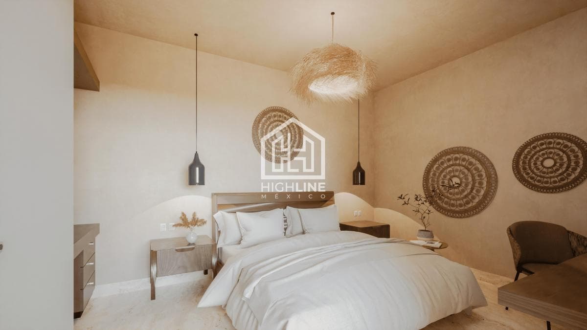 Departamento en venta de 1 habitación en Tulum a pocos metros de la playa | Alberca y Gym