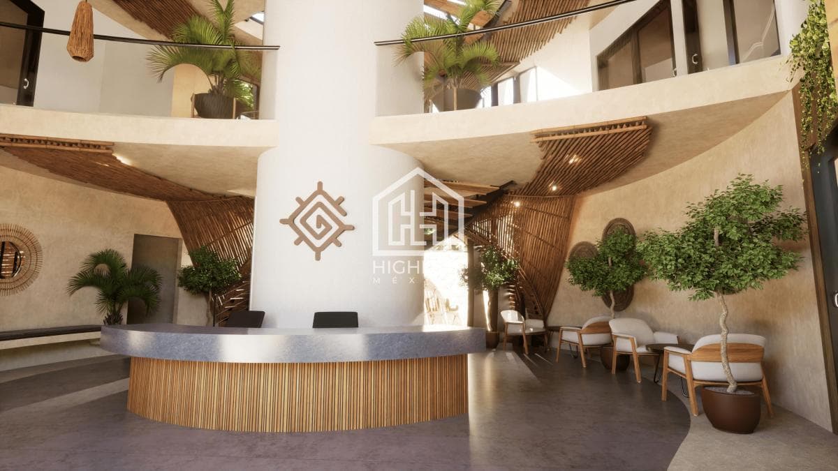 Departamento en venta de 1 habitación en Tulum a pocos metros de la playa | Alberca y Gym