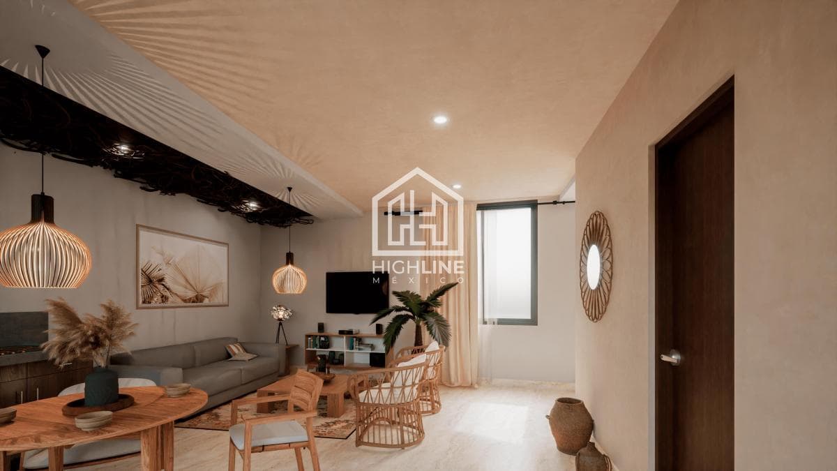 Departamento en venta de 1 habitación en Tulum a pocos metros de la playa | Alberca y Gym