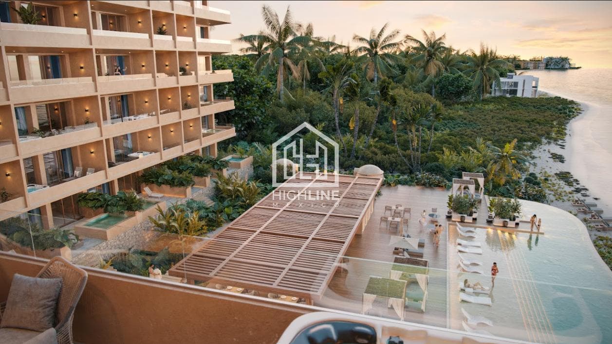 VENTA DE DEPARTAMENTO EN PUERTO MORELOS ACCESO DIRECTO A LA PLAYA