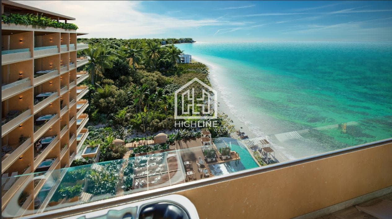 APARTMENT FOR SALE IN PUERTO MORELOS WITH DIRECT ACCESS TO THE BEACH