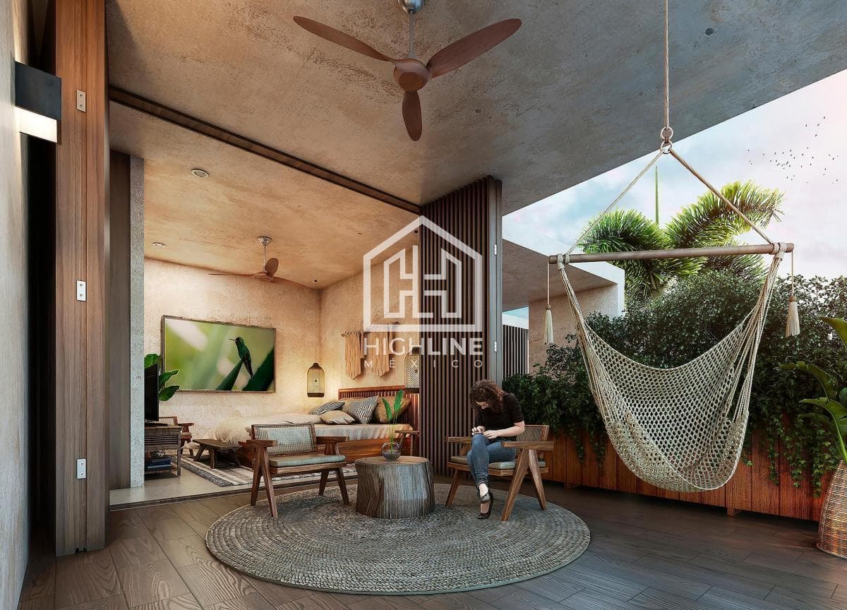 DEPARTAMENTO 1 RECAMARA/ PLAYA DEL CARMEN/ PREVENTA /AMUEBLADO/6 MINUTOS DEL MAR.