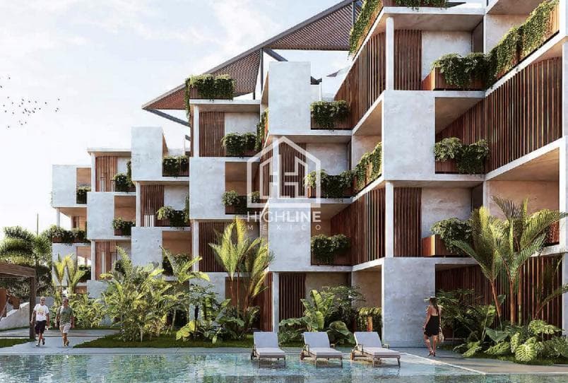 DEPARTAMENTO 1 RECAMARA/ PLAYA DEL CARMEN/ PREVENTA /AMUEBLADO/6 MINUTOS DEL MAR.