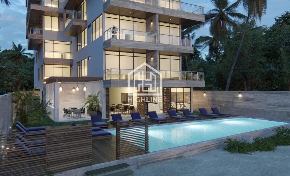 1-BEDROOM APARTMENT / BEACHFRONT / FOR SALE / OCEAN VIEW / PUERTO MORELOS / ROI.