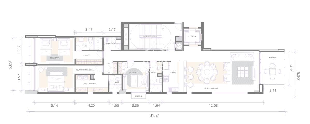 Departamento en venta de 3 habitaciones en Costa Mujeres cerca de la playa | Vista al mar y alberca