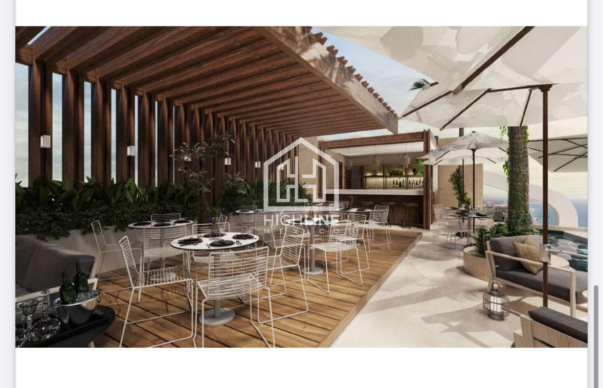 Departamento estudio amueblado frente al mar en Puerto Morelos con infinity pool