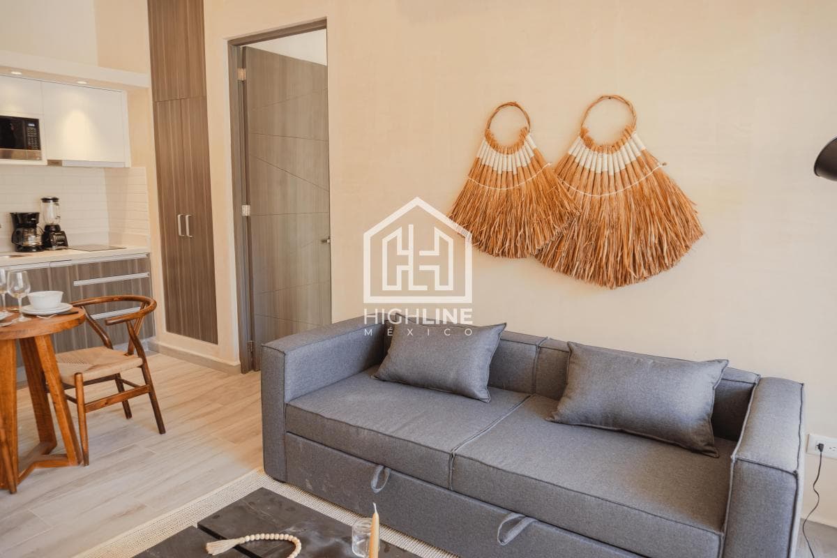 Estudio en venta de entrega inmediata en el centro de Tulum a metros de la playa | Alberca y Gym