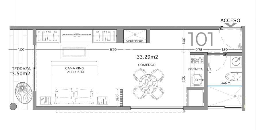 Estudio en venta de entrega inmediata en el centro de Tulum a metros de la playa | Alberca y Gym