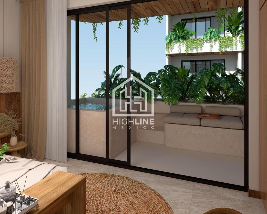 Estudio en venta con Balcony Pool en Tulum a pocos metros del mar | Alberca y Gym