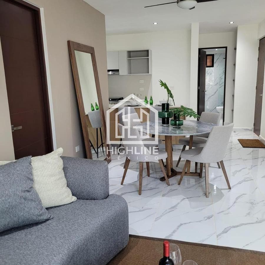 Departamento en venta en Cancún de 2 habitaciones con alberca,huerto y más