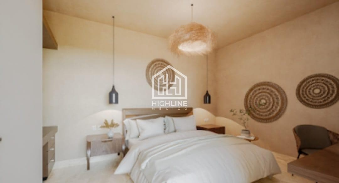 Departamento de 1 habitacion a la venta con alberca en Tulum.