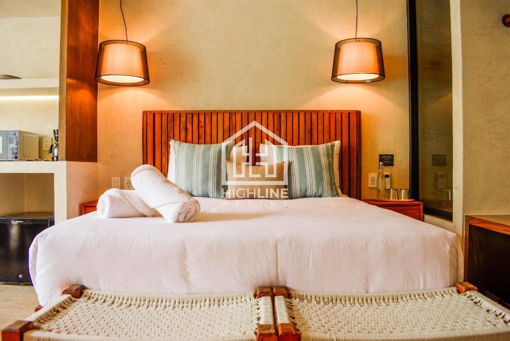 Estudio en venta en La Veleta, Tulum, a pocos metros de la playa | Alberca y restaurante