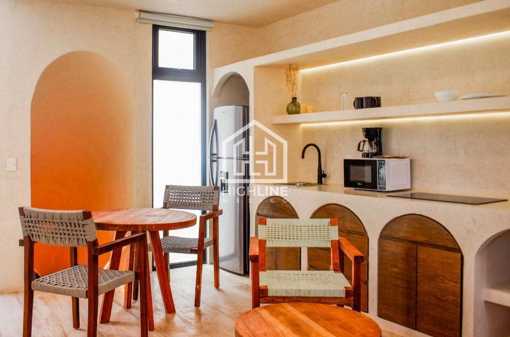 Estudio en venta en La Veleta, Tulum, a pocos metros de la playa | Alberca y restaurante