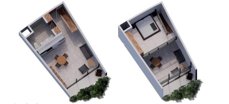 Departamento tipo loft en venta de 1 habitación en Tulum, a pocos metros de la playa | Alberca y gym